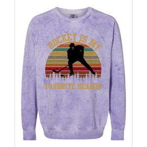 Graphic Tee Hockey Is My Favorite Season Great Gift Colorblast Crewneck Sweatshirt