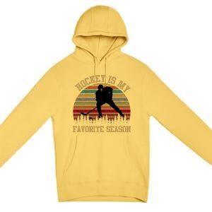 Graphic Tee Hockey Is My Favorite Season Great Gift Premium Pullover Hoodie