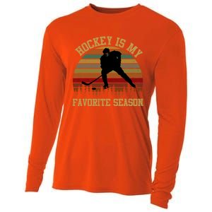 Graphic Tee Hockey Is My Favorite Season Great Gift Cooling Performance Long Sleeve Crew