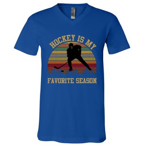 Graphic Tee Hockey Is My Favorite Season Great Gift V-Neck T-Shirt