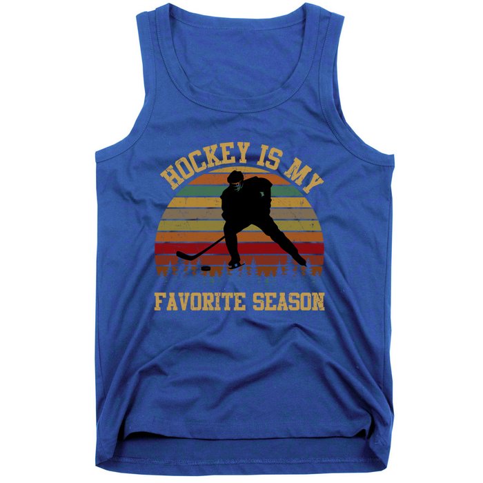 Graphic Tee Hockey Is My Favorite Season Great Gift Tank Top