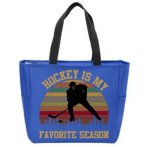 Graphic Tee Hockey Is My Favorite Season Great Gift Zip Tote Bag