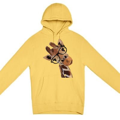 Good Time Hipster Giraffe Cute Giraffe Sunglasses Premium Pullover Hoodie