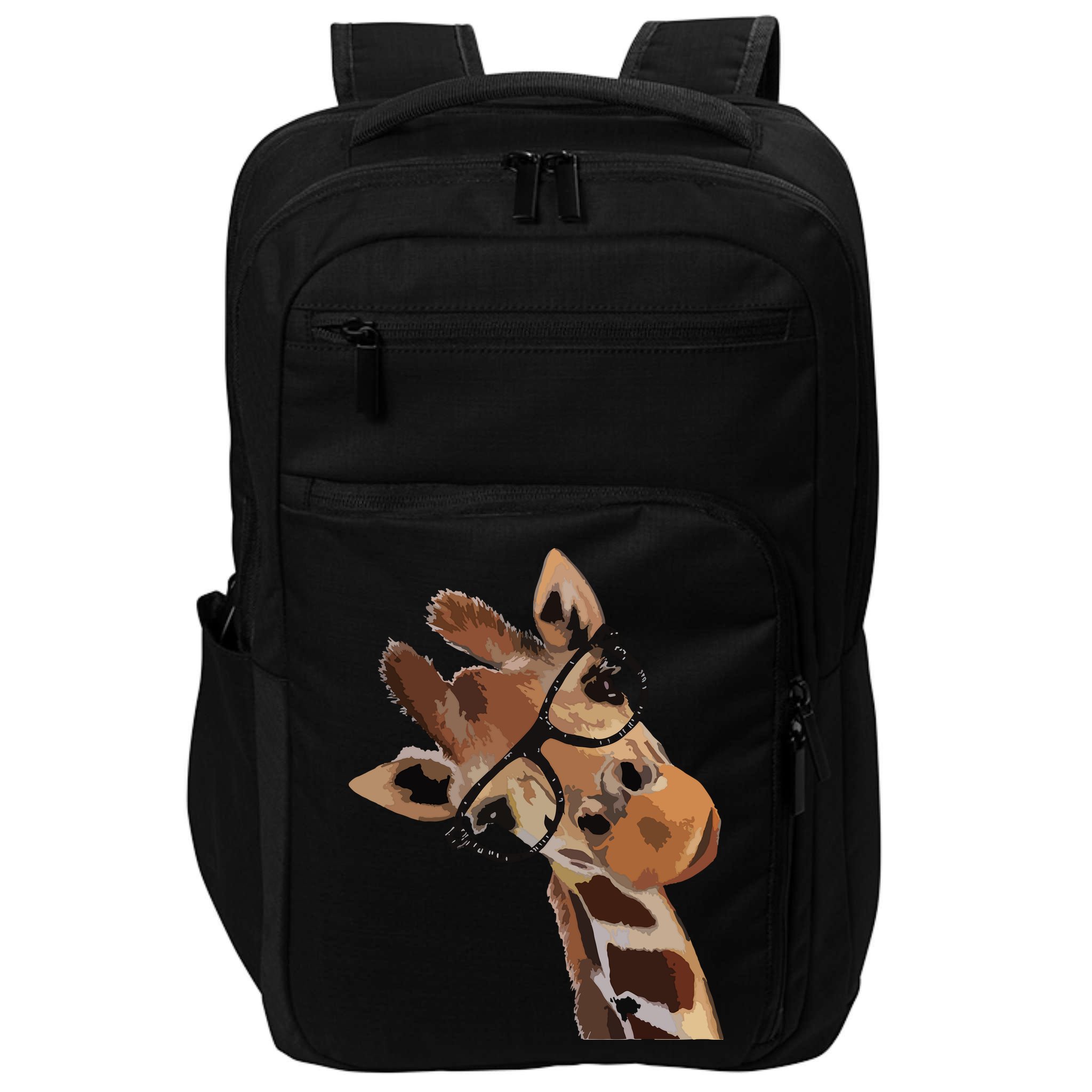 Good Time Hipster Giraffe Cute Giraffe Sunglasses Impact Tech Backpack