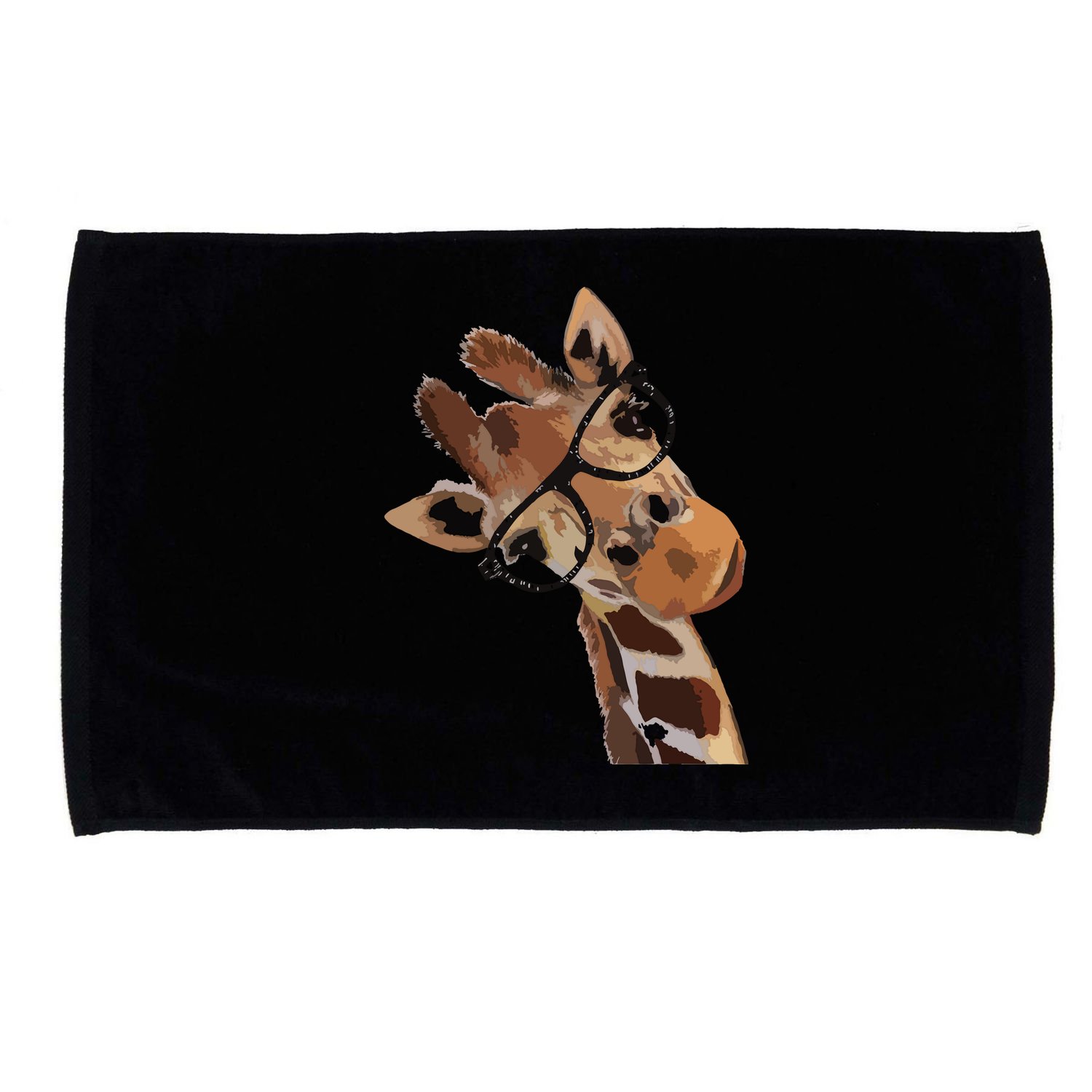 Good Time Hipster Giraffe Cute Giraffe Sunglasses Microfiber Hand Towel