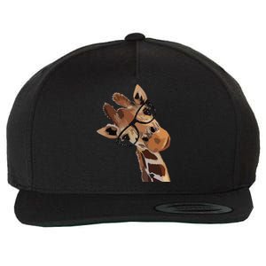 Good Time Hipster Giraffe Cute Giraffe Sunglasses Wool Snapback Cap