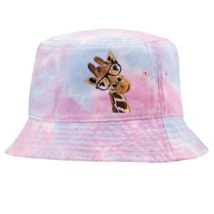 Good Time Hipster Giraffe Cute Giraffe Sunglasses Tie-Dyed Bucket Hat