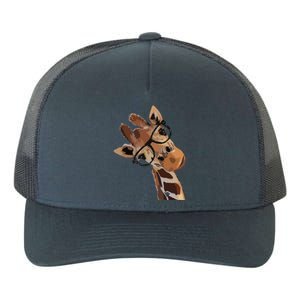 Good Time Hipster Giraffe Cute Giraffe Sunglasses Yupoong Adult 5-Panel Trucker Hat