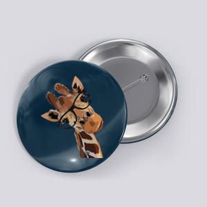 Good Time Hipster Giraffe Cute Giraffe Sunglasses Button