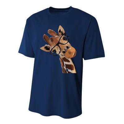 Good Time Hipster Giraffe Cute Giraffe Sunglasses Performance Sprint T-Shirt