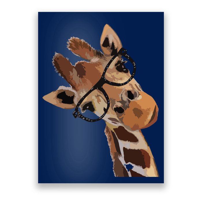 Good Time Hipster Giraffe Cute Giraffe Sunglasses Poster