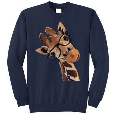 Good Time Hipster Giraffe Cute Giraffe Sunglasses Tall Sweatshirt