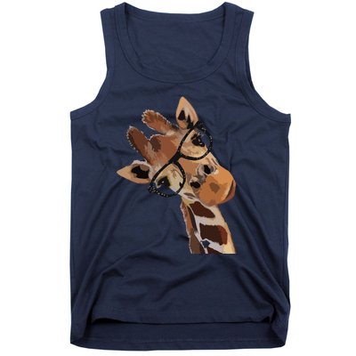 Good Time Hipster Giraffe Cute Giraffe Sunglasses Tank Top