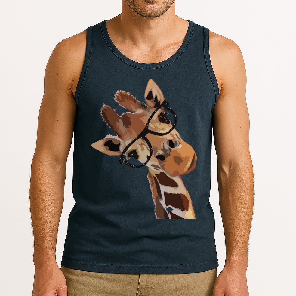 Good Time Hipster Giraffe Cute Giraffe Sunglasses Tank Top