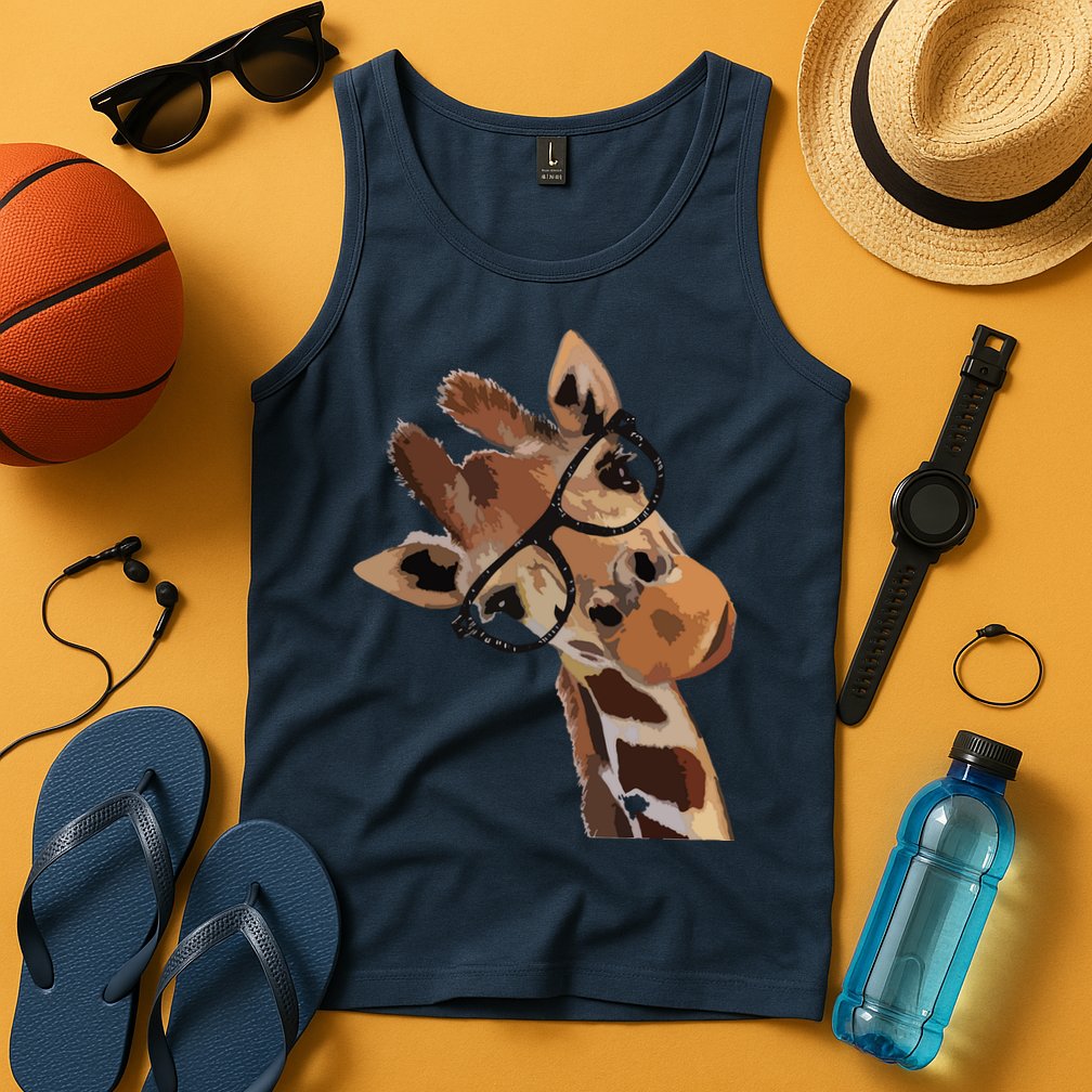 Good Time Hipster Giraffe Cute Giraffe Sunglasses Tank Top
