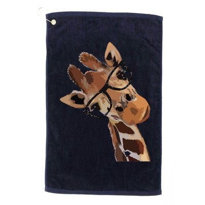 Good Time Hipster Giraffe Cute Giraffe Sunglasses Golf Towel