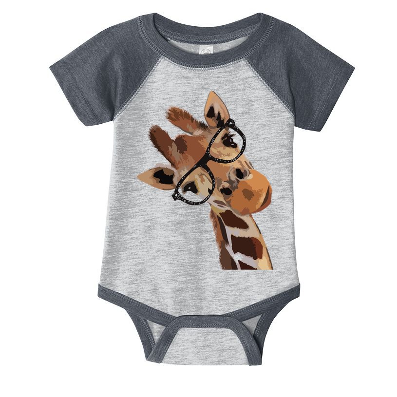 Good Time Hipster Giraffe Cute Giraffe Sunglasses Infant Baby Jersey Bodysuit