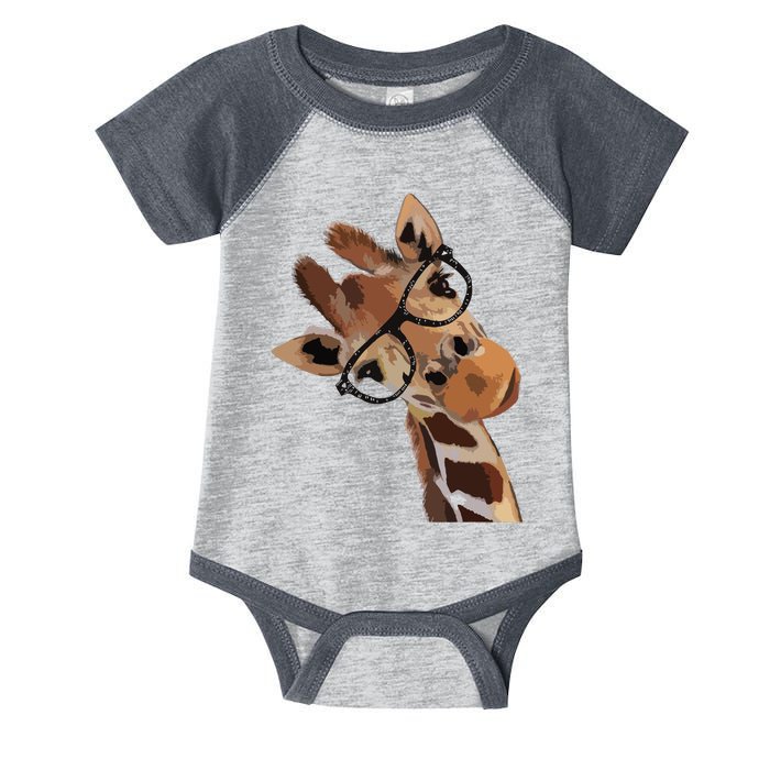 Good Time Hipster Giraffe Cute Giraffe Sunglasses Infant Baby Jersey Bodysuit