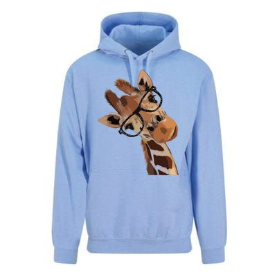 Good Time Hipster Giraffe Cute Giraffe Sunglasses Unisex Surf Hoodie