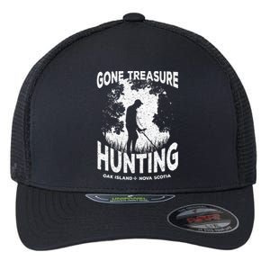 Gone Treasure Hunting Oak Island Funny Retro Metal Detector Gift Flexfit Unipanel Trucker Cap