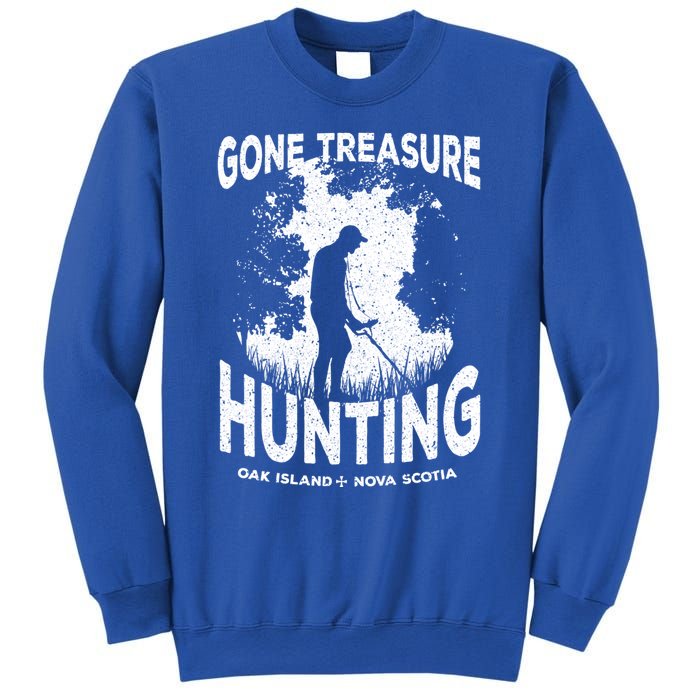 Gone Treasure Hunting Oak Island Funny Retro Metal Detector Gift Sweatshirt