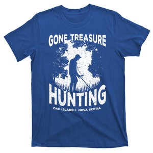 Gone Treasure Hunting Oak Island Funny Retro Metal Detector Gift T-Shirt