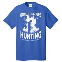 Gone Treasure Hunting Oak Island Funny Retro Metal Detector Gift Tall T-Shirt