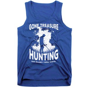 Gone Treasure Hunting Oak Island Funny Retro Metal Detector Gift Tank Top