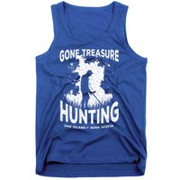 Gone Treasure Hunting Oak Island Funny Retro Metal Detector Gift Tank Top