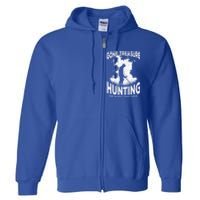 Gone Treasure Hunting Oak Island Funny Retro Metal Detector Gift Full Zip Hoodie