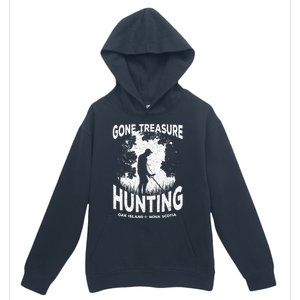 Gone Treasure Hunting Oak Island Funny Retro Metal Detector Gift Urban Pullover Hoodie