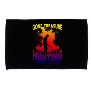 Gone Treasure Hunting Oak Island Funny Retro Metal Detector Cool Gift Microfiber Hand Towel