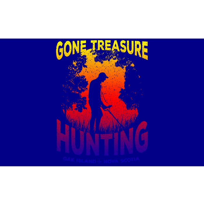 Gone Treasure Hunting Oak Island Funny Retro Metal Detector Cool Gift Bumper Sticker