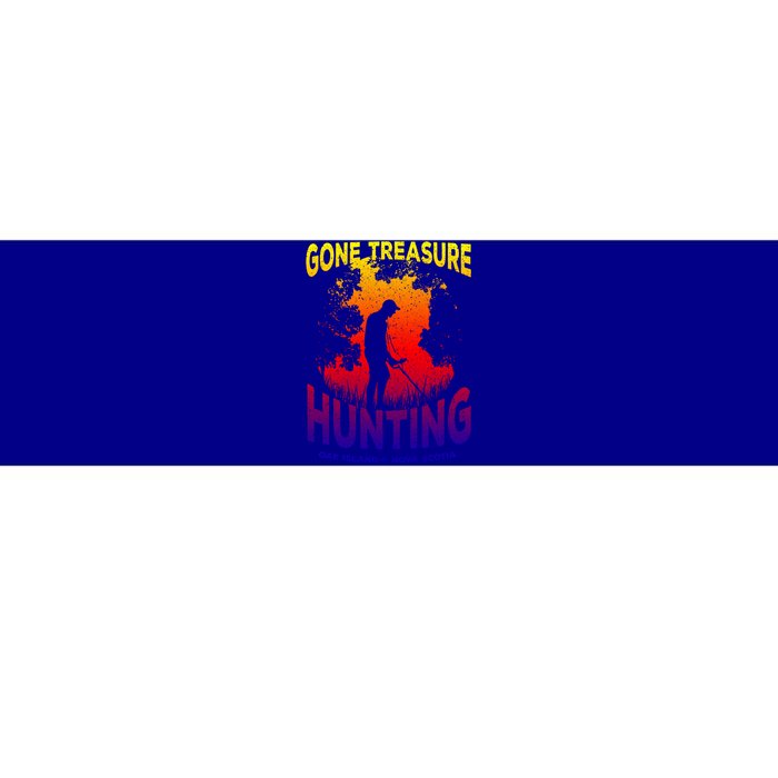 Gone Treasure Hunting Oak Island Funny Retro Metal Detector Cool Gift Bumper Sticker