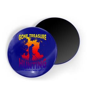 Gone Treasure Hunting Oak Island Funny Retro Metal Detector Cool Gift Magnet