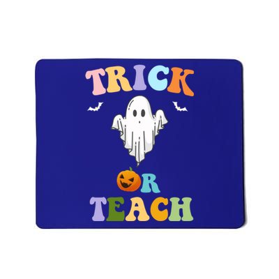 Groovy Teacher Halloween Trick Or Teach Retro Floral Ghost Great Gift Mousepad