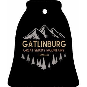 Gatlinburg Tennessee Hoodie Great Smoky Mountains Souvenir Ceramic Bell Ornament