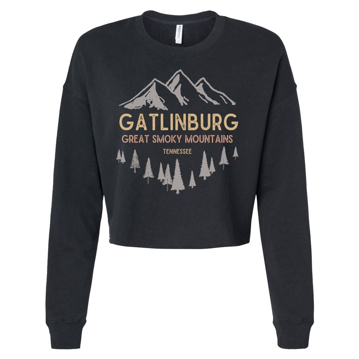 Gatlinburg Tennessee Hoodie Great Smoky Mountains Souvenir Cropped Pullover Crew