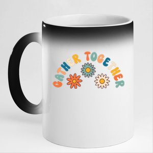 Gather Together Hippie 11oz Black Color Changing Mug