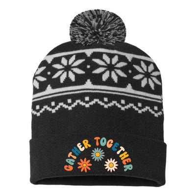 Gather Together Hippie USA-Made Snowflake Beanie