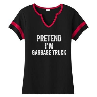 Garbage Truck Halloween Costume Pretend I'm Garbage Truck Ladies Halftime Notch Neck Tee