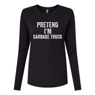 Garbage Truck Halloween Costume Pretend I'm Garbage Truck Womens Cotton Relaxed Long Sleeve T-Shirt