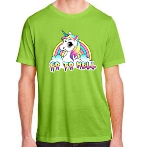 Go To Hell Pastel Goth Unicorn Adult ChromaSoft Performance T-Shirt