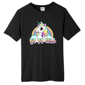 Go To Hell Pastel Goth Unicorn Tall Fusion ChromaSoft Performance T-Shirt