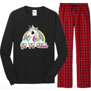 Go To Hell Pastel Goth Unicorn Long Sleeve Pajama Set