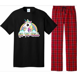 Go To Hell Pastel Goth Unicorn Pajama Set