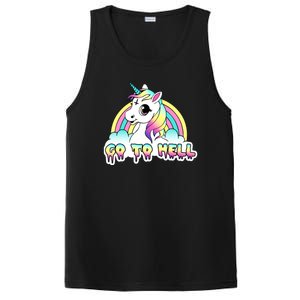 Go To Hell Pastel Goth Unicorn PosiCharge Competitor Tank