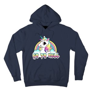 Go To Hell Pastel Goth Unicorn Hoodie