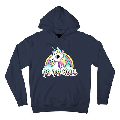 Go To Hell Pastel Goth Unicorn Hoodie