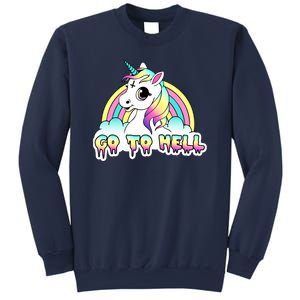 Go To Hell Pastel Goth Unicorn Sweatshirt